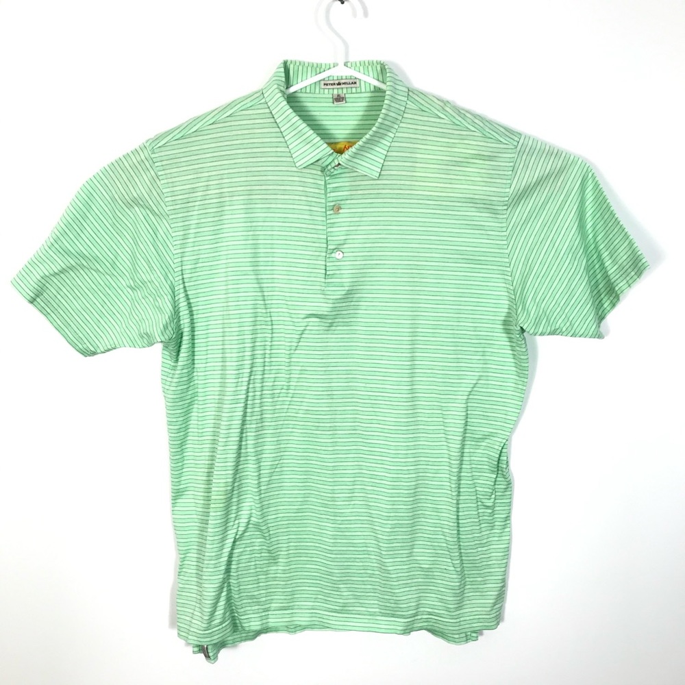 PETER MILLAR Striped Polo Short Sleeve Cotton